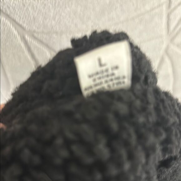 Levi's Black Faux Leather Sherpa Lining Trucker Jacket L - Picture 11 of 11